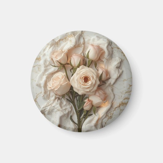 Moderne Elegante Roos Flo Ontwerp Magneet (Voorkant)