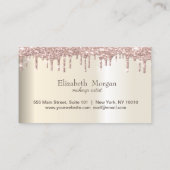 Moderne, elegante Roos Gold Hearts, Drives Klantenkaartje (Achterkant)