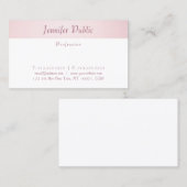 Moderne, elegante Roos Gold Trendy Simple Sjabloon Visitekaartje (Voorkant / Achterkant)