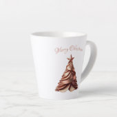 Moderne Elegante Roos Gouden Kerstboom Latte Mok (Rechterhoek)