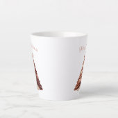 Moderne Elegante Roos Gouden Kerstboom Latte Mok (Voorkant)