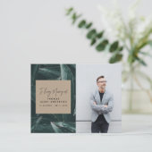 Moderne elegante rouwherinneringsfoto briefkaart (Staand voorkant)