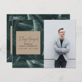 Moderne elegante rouwherinneringsfoto briefkaart (Voorkant / Achterkant)