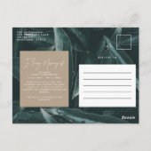 Moderne elegante rouwherinneringsfoto briefkaart (Achterkant)