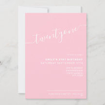 Moderne elegante roze 21ste verjaardag