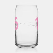 Moderne Elegante Roze 30e Verjaardag Blikvorm Glas (Rechts)