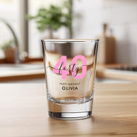 Moderne Elegante Roze 40e Verjaardag