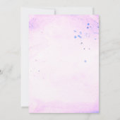 Moderne, elegante roze blauwe actus sparen de datu save the date (Achterkant)