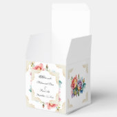 Moderne Elegante Roze Bloemen Nikah Moslim Uitnodi Bedankdoosjes (Geopend)