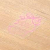 Moderne Elegante Roze Boog Afstudeerfeest Acryl Uitnodigingen (Laagn)