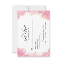 Moderne elegante roze en gouden bruiloft