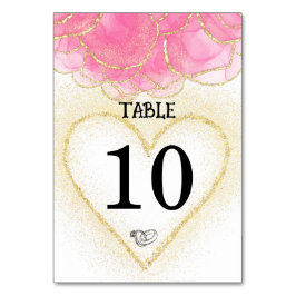 Moderne elegante roze en gouden hart bruiloft kaart