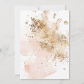 Moderne elegante roze en gouden munt 16 kaart (Achterkant)