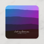 Moderne elegante roze en Paarse afbraak Vierkante Visitekaartje (Voorkant)