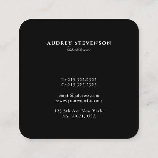 Moderne elegante roze en Paarse afbraak Vierkante Visitekaartje (Achterkant)