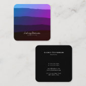 Moderne elegante roze en Paarse afbraak Vierkante Visitekaartje (Voorkant / Achterkant)