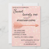 Moderne, elegante roze glitter sparen de Datum Save The Date (Voorkant)