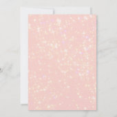 Moderne, elegante roze glitter sparen de Datum Save The Date (Achterkant)