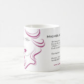 Moderne Elegante Roze Golvende Haar Salon Schoonhe Koffiemok (Center)