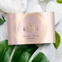 Moderne Elegante Roze Goud, Gouden Cirkels Kroon