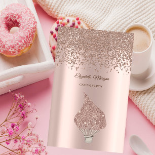 Moderne Elegante Roze Gouden Diamanten Glitter Gar Visitekaartje