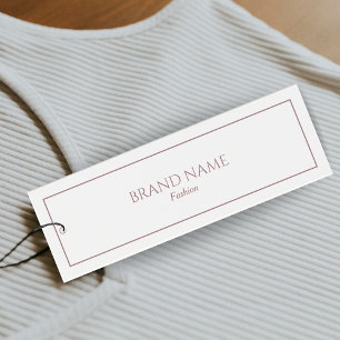 Moderne Elegante Roze Gouden en Witte Hanglabels Mini Visitekaartjes