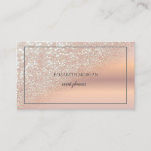 Moderne Elegante Roze Gouden Glitter Bokeh Ombre,  Visitekaartje