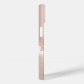 Moderne Elegante Roze Gouden Glitter Marmer Case-Mate iPhone Case (Achterkant / Rechts)