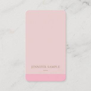 Moderne, elegante roze gouden tekst Eenvoudige Sja Visitekaartje