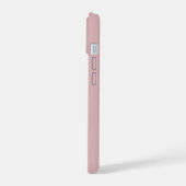 Moderne Elegante Roze Goudkleurige Monogram Initia iPhone 15 Case (Linkerkant)