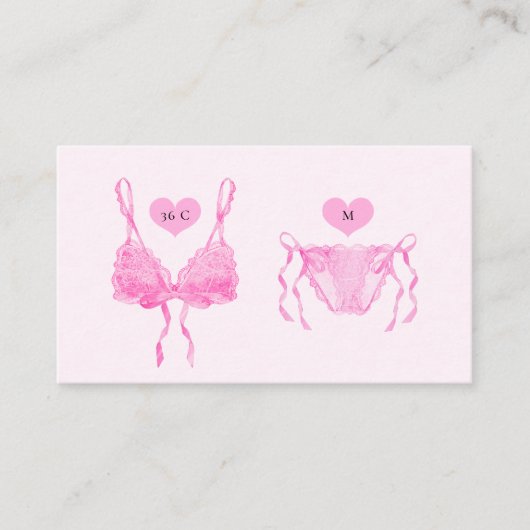 Moderne Elegante Roze Lingerie Douche Informatiekaartje (Voorkant)
