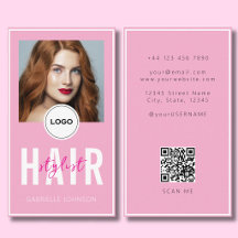 Moderne Elegante Roze Logo QR Code Kapper 
