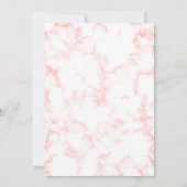 Moderne, elegante roze marmer save the date (Achterkant)