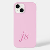 Moderne Elegante Roze Monogram Initiaal Case-Mate iPhone Case (Achterkant)
