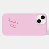Moderne Elegante Roze Monogram Initiaal Case-Mate iPhone Case (Achterkant (horizontaal))