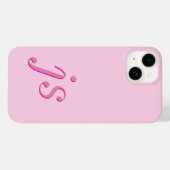 Moderne Elegante Roze Monogram Initiaal Case-Mate iPhone Case (Achterkant (horizontaal))