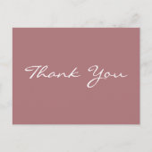 Moderne Elegante Roze Nepgoud Script Bedankt Briefkaart (Voorkant)
