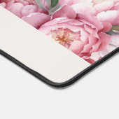 Moderne Elegante Roze Pioenrozen Bloemen Bureaumat (Hoek)