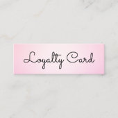 Moderne elegante roze schoonheidssalon klantenkaartje (Voorkant)