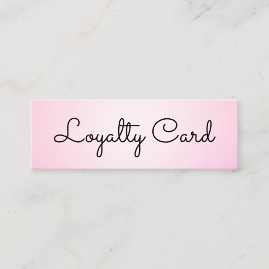 Moderne elegante roze schoonheidssalon klantenkaartje (Voorkant)