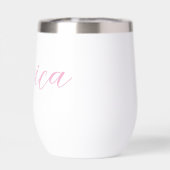 Moderne elegante roze script gepersonaliseerde naa (Achterkant)