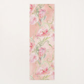 Moderne elegante roze vrede lelies op perzik zijde yogamat (Achterkant)
