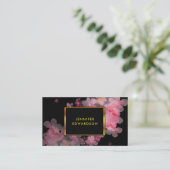 Moderne elegante roze waterverf professional visitekaartje (Staand voorkant)