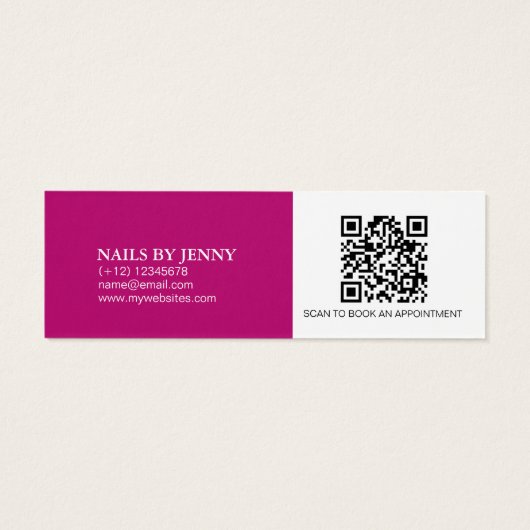 Moderne Elegante Roze Witte Bloemspijkers Korting Mini Visitekaartjes (Achterkant)