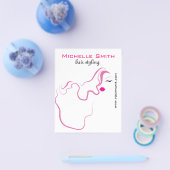 Moderne elegante roze witte kapster schoonheid mei flyer (Enkel)