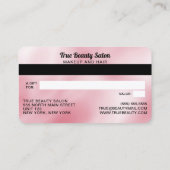 Moderne Elegante Roze Zijde Krediet Gift Kaart Visitekaartje (Achterkant)