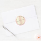 Moderne elegante rozen gouden glitter weddingplann ronde sticker (Envelop)