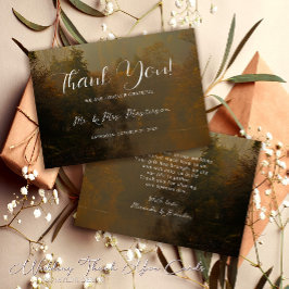 Moderne Elegante  Rustieke Fall Wedding Bedankkaart