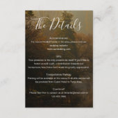 Moderne Elegante  Rustieke Fall Wedding Details Informatiekaartje (Voorkant)