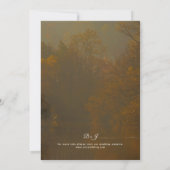 Moderne Elegante  Rustieke Fall Wedding Kaart (Achterkant)